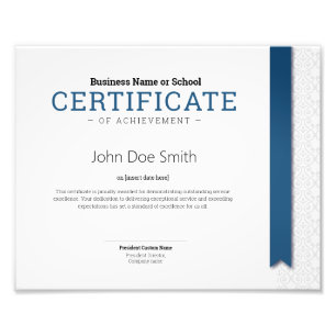 Foto Diploma Certificado Clásico Elegante cinta azul