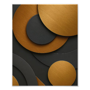 Foto Diseño abstracto geométrico de lujo negro y oro