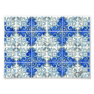 Foto Diseño azul 2 de la teja - remolinos