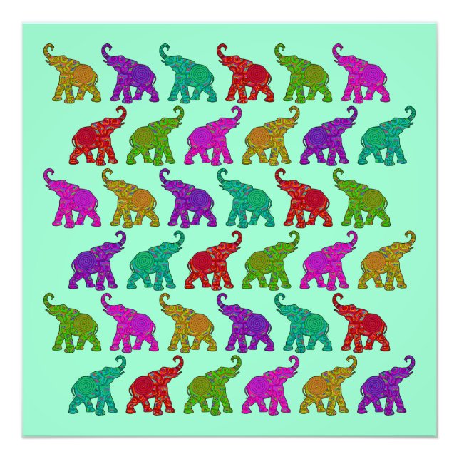 Foto Diseño de baldosas para el patrón Elephant Walk (Frente)
