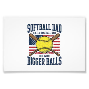 Foto Diseño de camiseta Vintage Softball Dad Bigger Bal