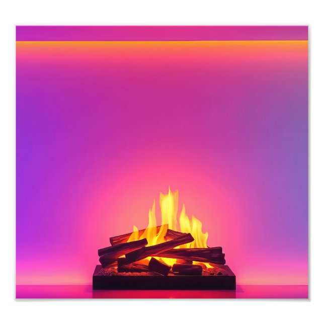 Foto Diseño de chimenea rosa (Frente)