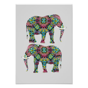 Foto Diseño de elefantes indios decorados por órganos