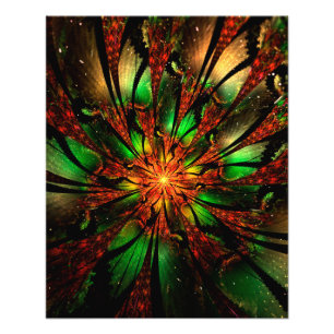 Foto Diseño de flor fractal abstracta.
