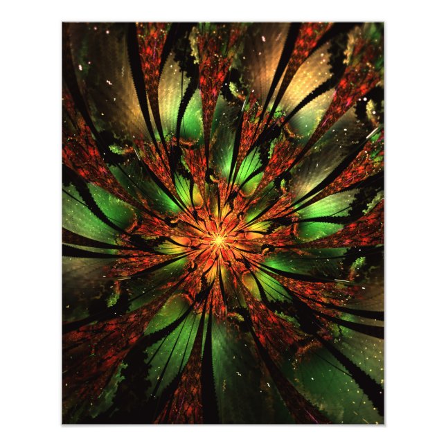 Foto Diseño de flor fractal abstracta. (Frente)