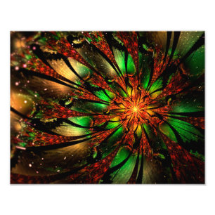 Foto Diseño de flor fractal abstracta.