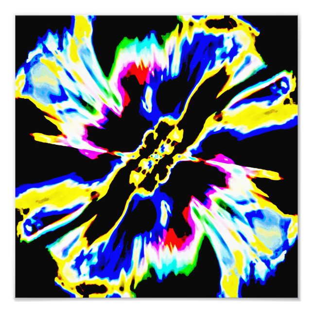 Foto Diseño de flores de espacio azul, negro, rojo, ama (Frente)