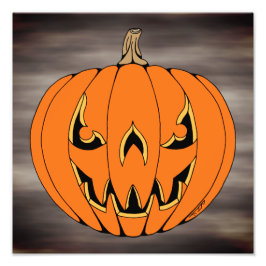 Foto Diseño de Halloween Scary Jack-o'-Lantern