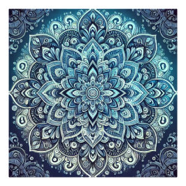 Foto Diseño de Mandala de degradado azul