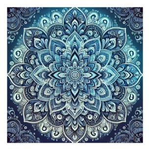 Foto Diseño de Mandala de degradado azul