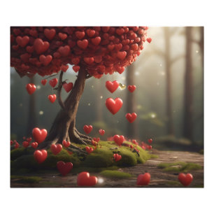 Foto Diseño de San Valentín, corazón en los árboles