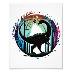 Foto Diseño de silueta de bosque de dinosaurios estegos