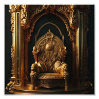 Diseño de trono dorado de lujo - Decoración interi