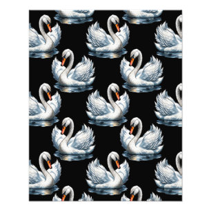 Foto Diseño del patrón de aves de cisne