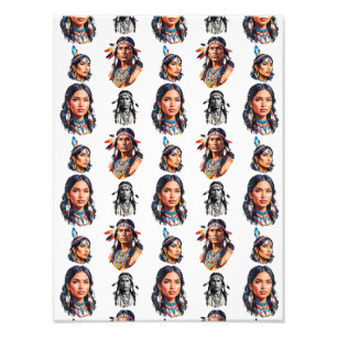 Foto Diseño del patrón de tribu indígena nativo america