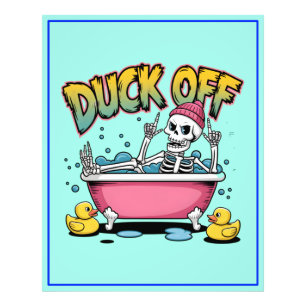 Foto Diseño Divertido de Esqueleto "Duck Off" -61161 Ar