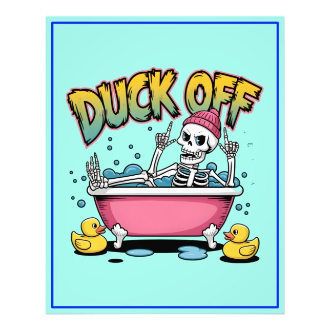 Foto Diseño Divertido de Esqueleto "Duck Off" -61161 Ar (Frente)