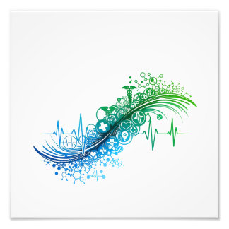 Foto Diseño moderno de latido cardíaco abstracto médico