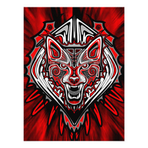 Foto Diseño Totémico Tribal Haida de Lobo