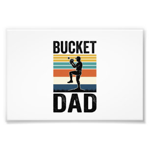 Foto Diseño vectorial Bucket Dad Retro Baseball Padre_1