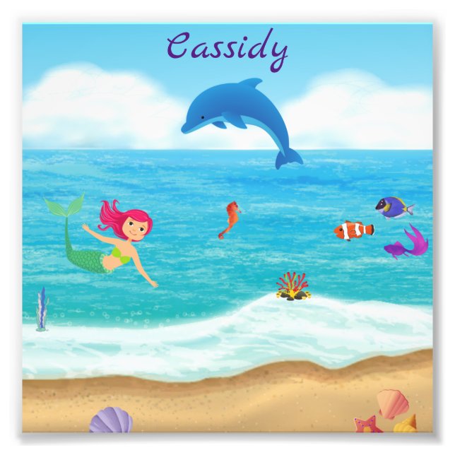 Foto Diversión personalizada en Sun Mermaid Dolphin Bea (Frente)