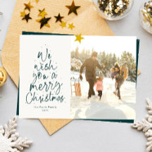 Foto divertida de familia verde en Navidad