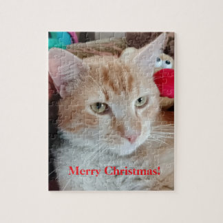 Foto Divertida de Gato Rompecabezas de Navidad