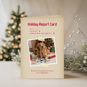 Foto divertida de Golden Retriever Perro Navidad