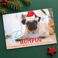 Foto divertida de Navidad personalizada de perro P