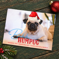 Foto divertida de Navidad personalizada de Pug Bah