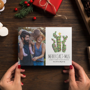 Foto divertida de vacaciones de Navidad de cactus