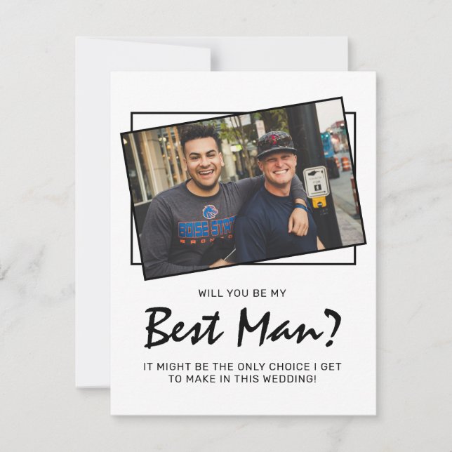 Foto Divertida Moderna ¿Quieres Ser Mi Padrino? (Anverso)