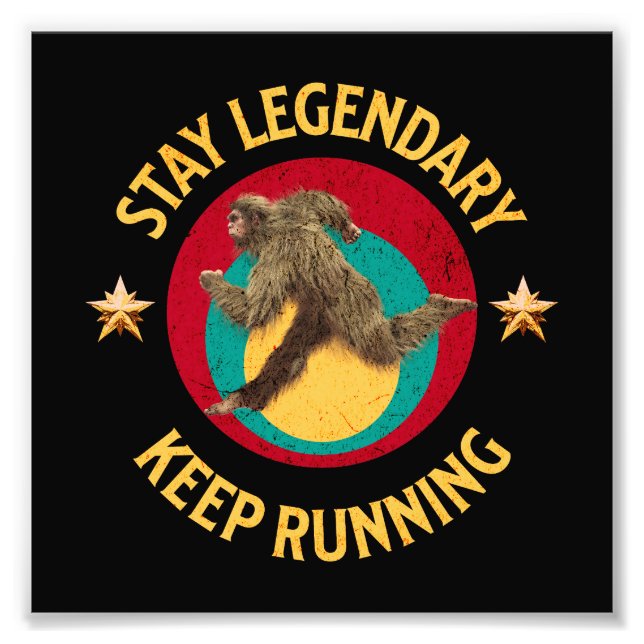 Foto Divertida Motivación para Correr de Bigfoot (Frente)