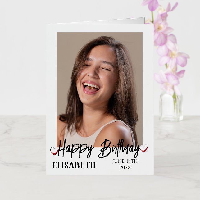 Foto divertida y elegante de cumpleaños personaliz (Orquídea)