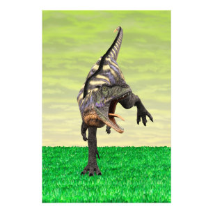 Foto Divertido Arte Prehistórico de Aucasaurus Rugiendo