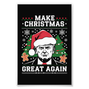 Foto Divertido Trump 2024 Haz la Navidad Grande de Nuev