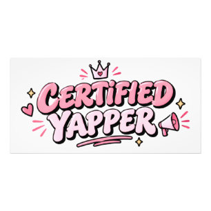 Foto Diviértete con el cartel de "Certified Yapper" Cor