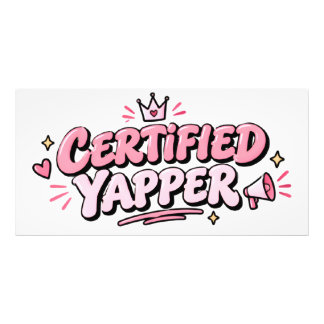 Foto Diviértete con el cartel de "Certified Yapper" Cor