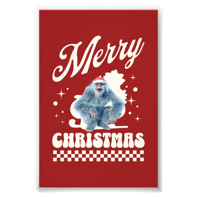 Foto Diviértete con el Yeti de Navidad con Humor Festiv (Frente)