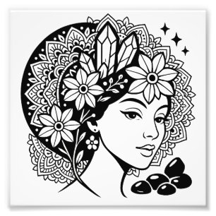 Foto Divina Mandala Art Floral Crystal Goddes