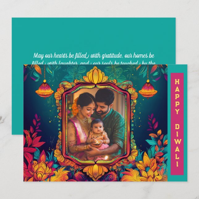 Foto Diwali Turquoise Delight (Anverso / Reverso)