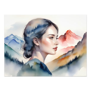 Foto Doble exposición del arte femenino