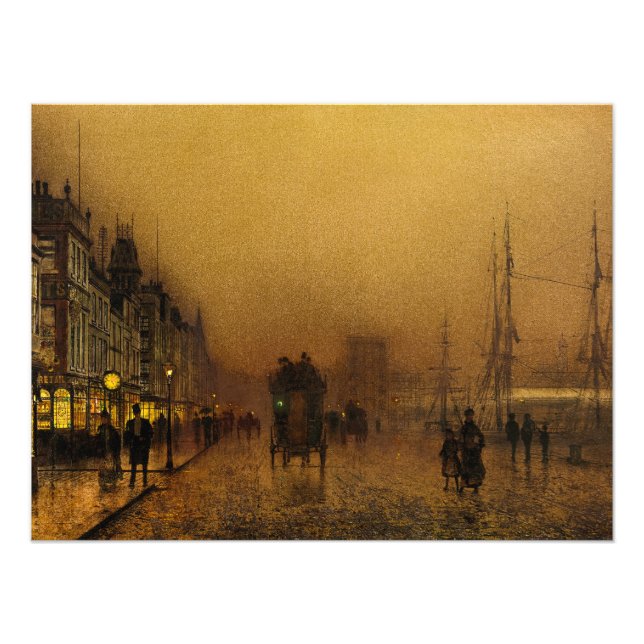 Foto Docks Glasgow, 1880 por John Atkinson Grimshaw (Frente)