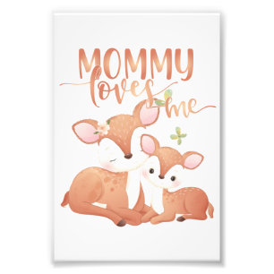 Foto Doe Deer y Fawn Mamá me ama