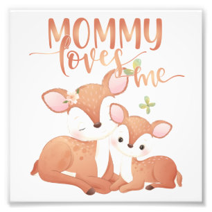 Foto Doe Deer y Fawn Mamá me ama