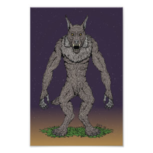 Foto Dogman Cryptid o Werewolf