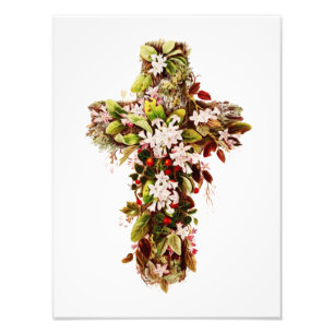Foto Domingo de Pascua Jesús Cruz de flores