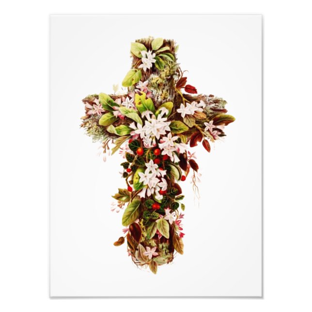 Foto Domingo de Pascua Jesús Cruz de flores (Frente)