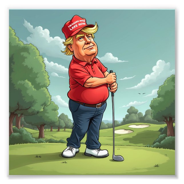 Foto Donald Trump en el campo de golf (Frente)