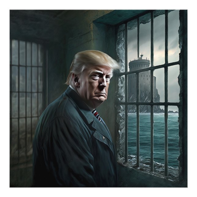 Foto Donald Trump en la prisión de Alcatraz (Frente)